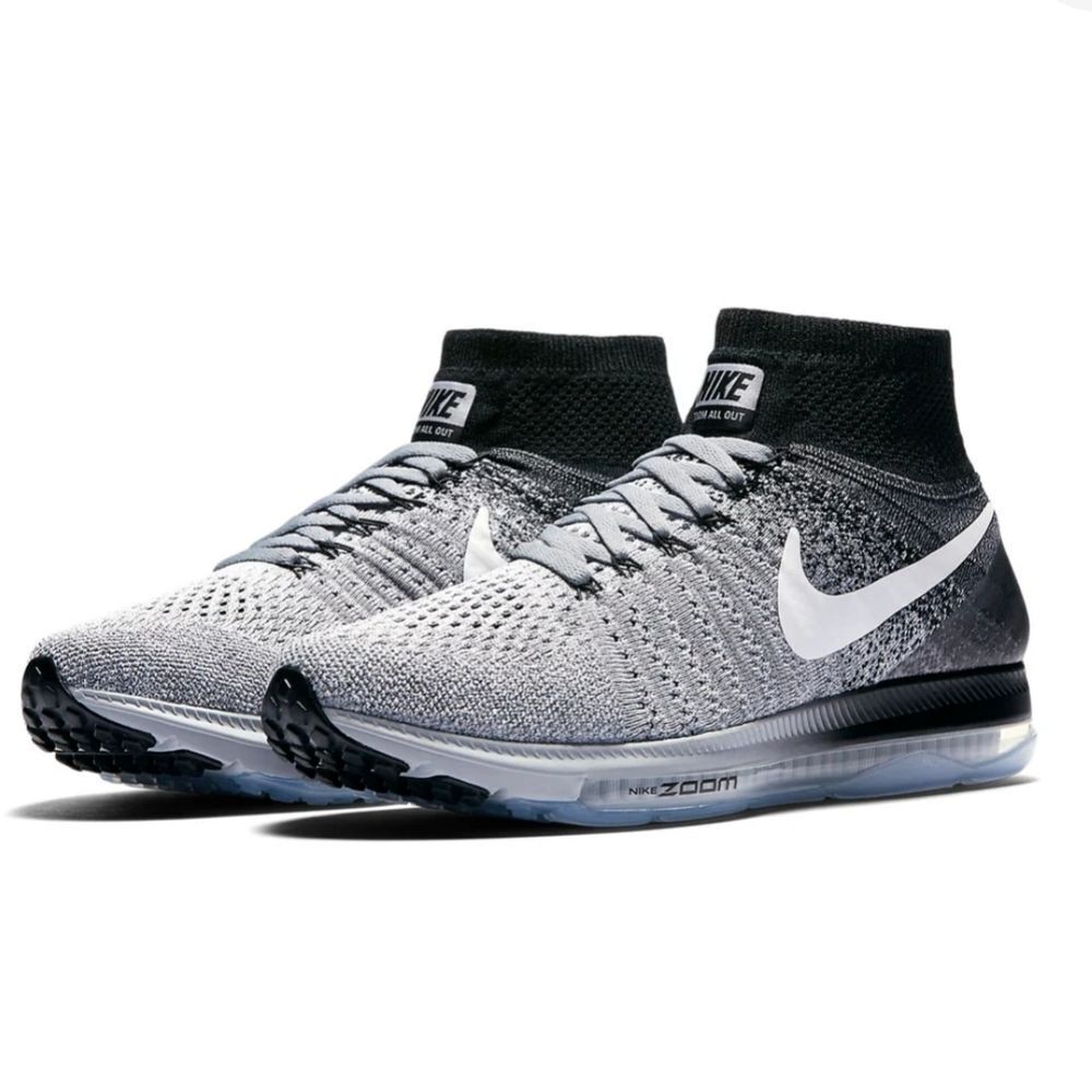 Nike Zoom All Out Flyknit 'Wolf Grey' Womens Sneaker Shoes Size 7.5 Like New